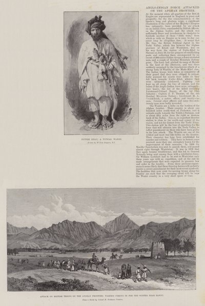 アングロインディアン部隊がアフガン国境を攻撃 作： William Crimea Simpson